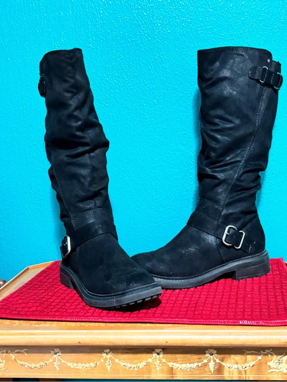 Sonoma Black Over-the-Knee Buckle Boots